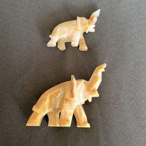 Two Onyx Elephants